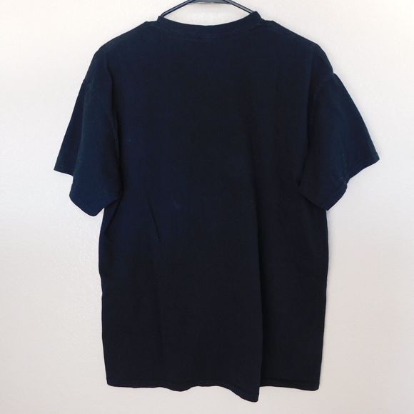 Burns Boys Tee Shirt Adult L Pirate Graphic Logo Faded Black Short Sleeve Casual - Picture 6 of 6